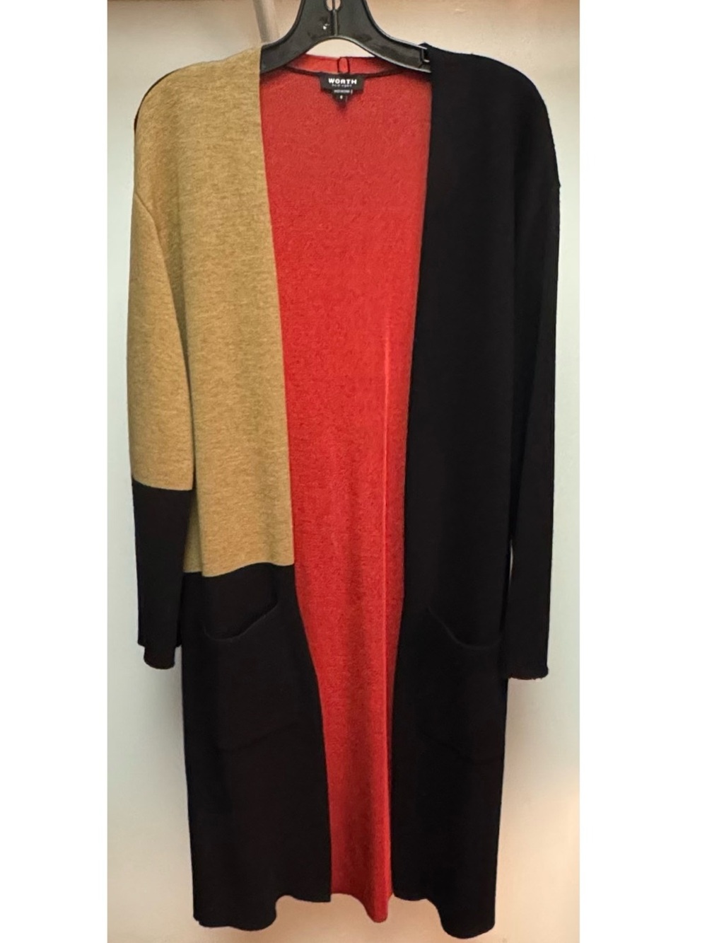 worth new york colorblock cardigan